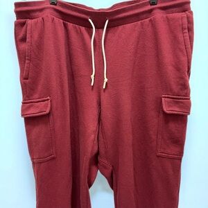 All In Motion Burgundy Cargo Joggers - Size XL